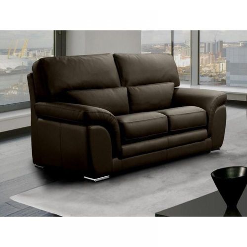 Cloe Canapé Cuir Vachette 2 Places Marron