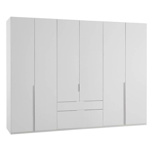 Armoire 6 Portes 2 Tiroirs Wilma 270 Cm Blanche