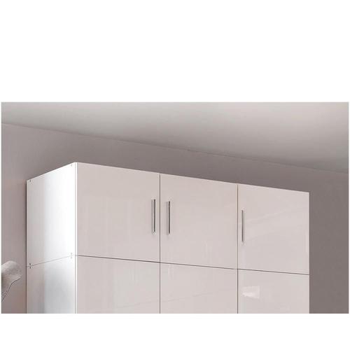 Sur Meuble Armoire Penderie 3 Portes Malta Laquées Blanc Cassé L : 120 Cm