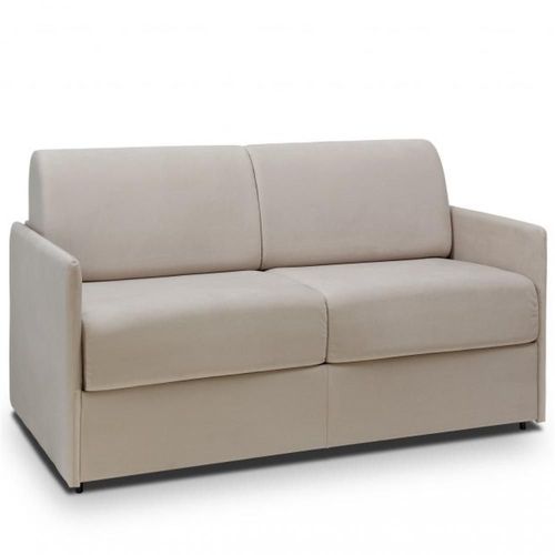 Canapé Lit Express Colosse Couchage 160 Cm Matelas Épaisseur 22 Cm À Mémoire De Forme Velours Gris Silver
