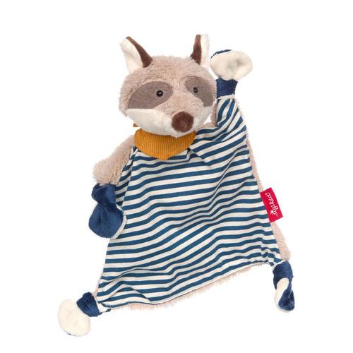 Doudou Ours Plat Vichy Bleu en Coton Bio Sigikid