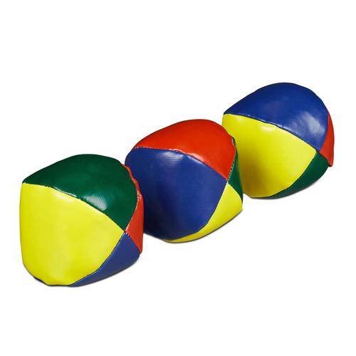 Relaxdays Balle De Jonglage Lot De 3 Boule De Jonglage Balle À Jongler Enfants Adultes Set