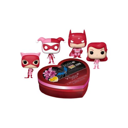 4 Porte-Clé Mystery Box Dc Valentine Octobre Rose / Dc Comics / Funko Pocket Pop