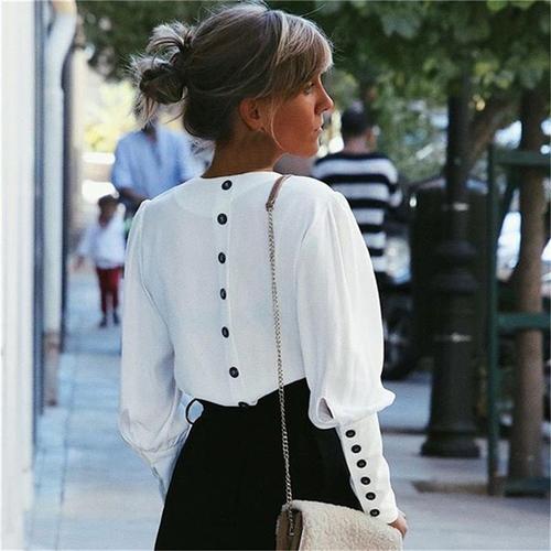 Femme Vêtements Tops Chemisiers Blouse à manches bouffantes Blanca Vita en coloris Blanc 