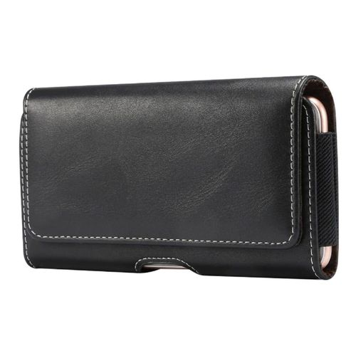 Étui Housse En Cuir Horizontal Avec Boucle De Ceinture De Nouvelle Conception Pour Oneplus 5t - Noir