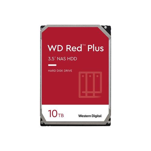 WD Red Plus WD100EFAX - Disque dur - 10 To - interne - 3.5" - SATA 6Gb/s - 5400 tours/min - mémoire tampon : 256 Mo