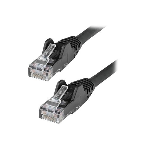 StarTech.com Câble Ethernet CAT6 1m - LSZH (Low Smoke Zero Halogen) - Cordon RJ45 UTP Anti-accrochage 10 GbE LAN - Câble Réseau Internet 650MHz 100W PoE - Noir - Snagless - 24AWG (N6LPATCH1MBK) -...