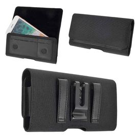 Étui Horizontal Housse Clip Métal Ceinture Pince En Textile Et Cuir Avec Porte-Cartes Pour Xiaomi Redmi S2 (Redmi Y2) 2018 - Noir