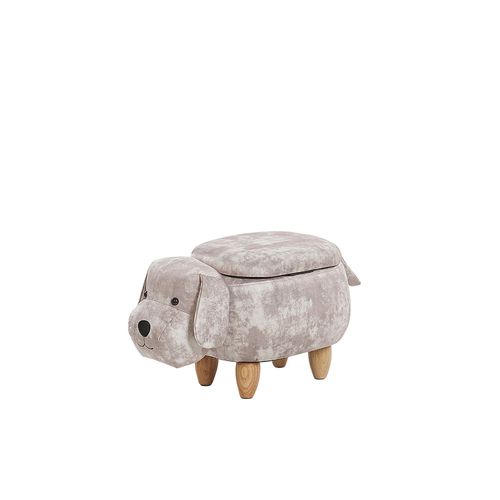 Tabouret Enfant En Velours Beige Doggy
