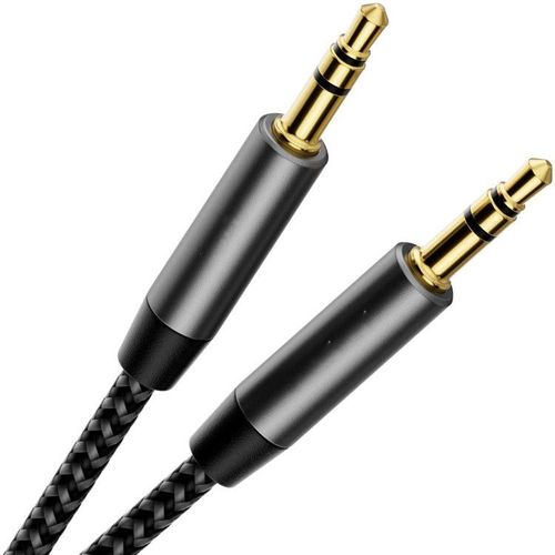 Câble audio minijack 3,5 mm pour connexion AUX Le noir 1 m