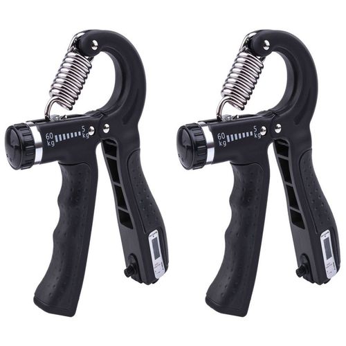 Pince Poignée Musculation Inf Renforceur D'avant-Bras Réglable 5-60 Kg Le Noir
