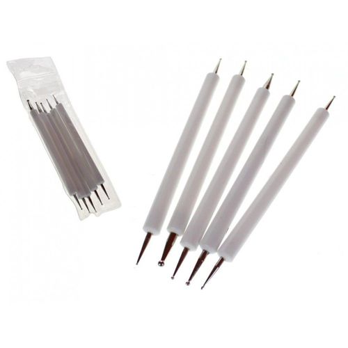 Set De 5 Cure Ongles Double Face Soin Des Pieds Manucure Pédicure Noir