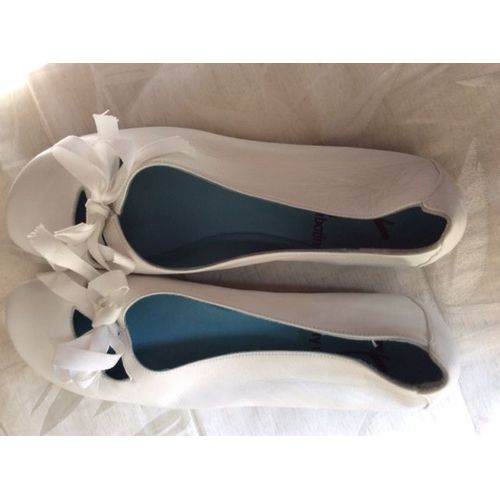 Ballerines Blanches Cuir Nappa - 37