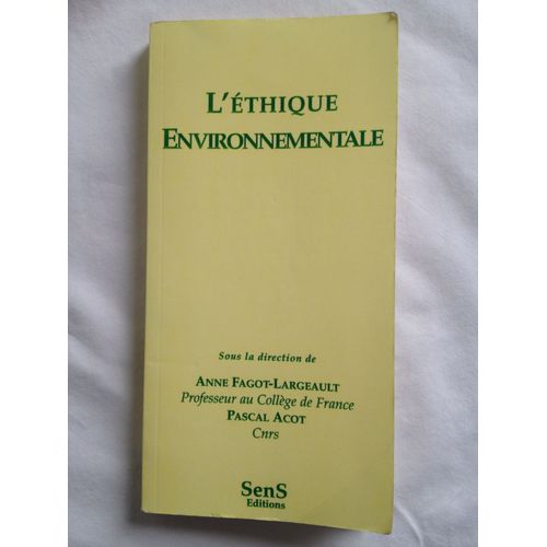 L'éthique Environnementale