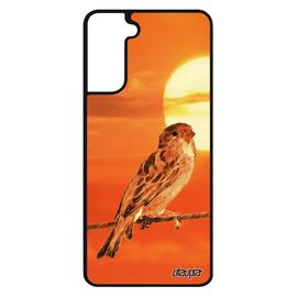 Coque Oiseau Antichoc Samsung Galaxy S21 Silicone Motif Petit Orange Portable 4g Ciel Telephone Animal Moineau Solide Nature Design