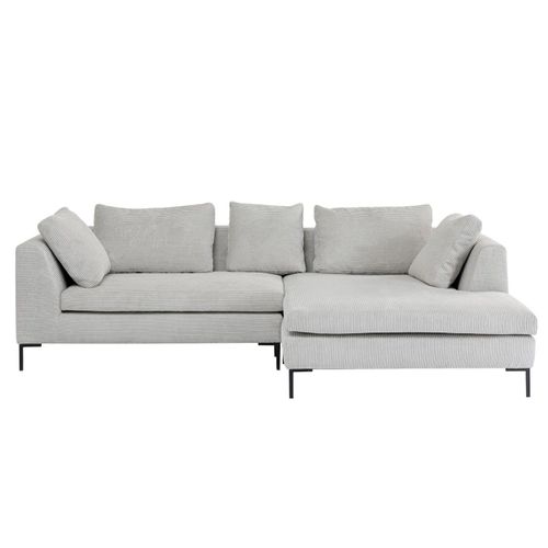 Canapé D'angle Gianna Cord 290cm Droite Gris Kare Design