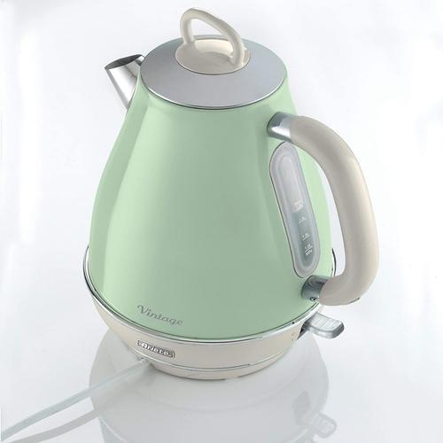 Bouilloire Électrique De 1,7l Sans Fil Vintage 2000w Vert Pastel