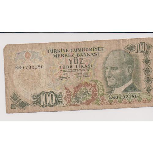 Turkiye Cumhuriyet Merkez Bankasi 100 Lira 1970 Turquie