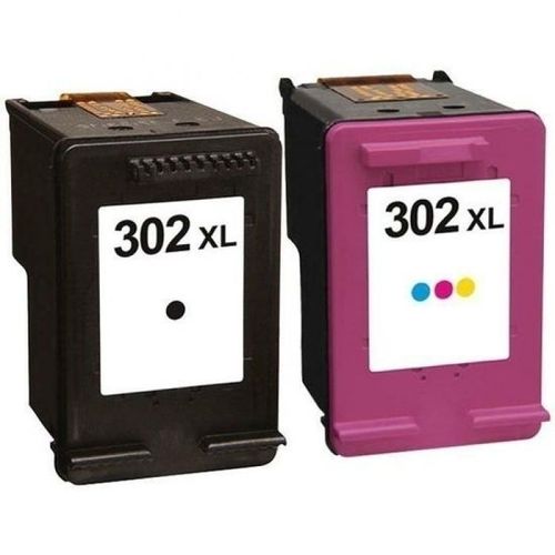 HJ302XLUPP2 UP-H-302XL-PACK 2 HP F6U68AE/F6U67AE/NÂ°302XL-BK+CL-REMA-CHIP V3