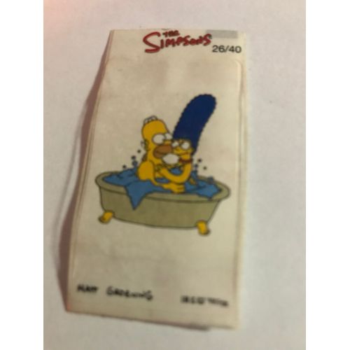 Sticker Autocollant Ascom - Les Simpson - The Simpsons - N°26/40 - Matt Groening - 1998 - Bubble Gum - 6x3,5 Cm