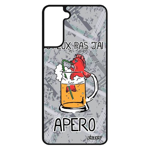 Coque Pour Samsung Galaxy S21 Silicone Humour J'peux Pas J'ai Apero Humoristique Case Poisson Unique Gris Biere 4g Drole Comique De