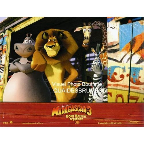 Madagascar 3, Bons Baisers D'europe (3d) - Europe's Most Wanted: Jeu De 6 Photos D'exploitation Cinématographique - Format 21x27.5 Cm - De Eric Darnell, Conrad Vernon, Tom Mcgrath - 2012