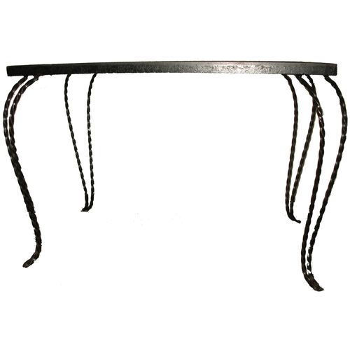 Table Basse En Fer Forgé Dessus En Pexiglasse 61.5 Cm X 45 Cm X 39 Cm