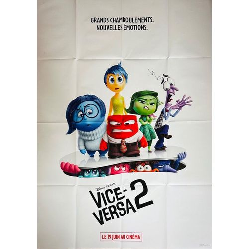 Vice Versa 2 / Deux - Affiche Originale De Cinéma - Format 120x160 Cm - Un Film De Kelsey Mann / Disney / Pixar Avec Les Voix De Amy Poehler, Maya Hawke, Kensington Tallman - Année 2024