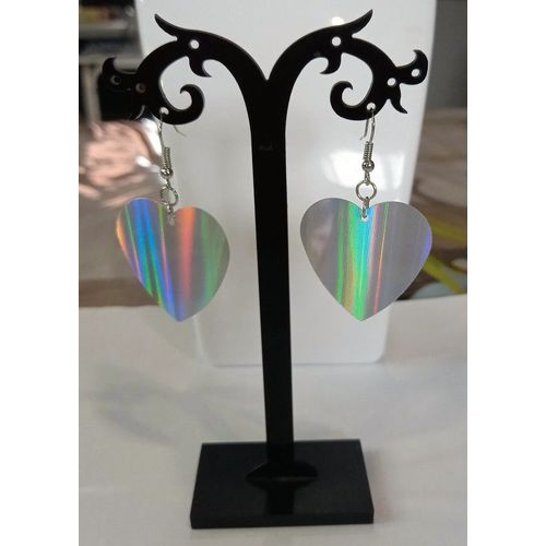 Boucles D'oreilles Coeur Holographique