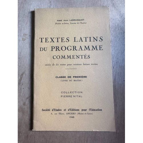 Textes Latins Du Programme Commentés Classe De Premiere