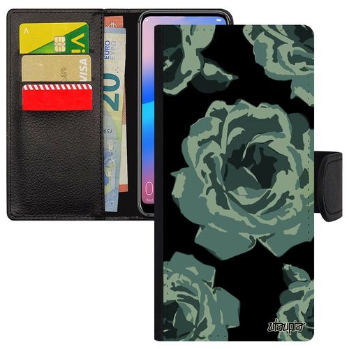 Coque Samsung S21 Simili Cuir Rose Fleur Gris Mariage Case Smartphone Etui Nature Petale De Eternelle Telephone Original Love Galaxy