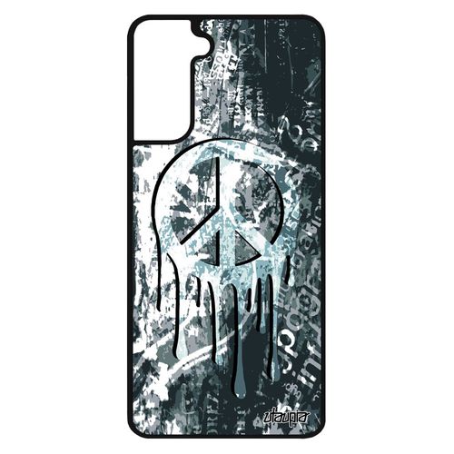 Coque Samsung Galaxy S21 Silicone Peace And Love Gris Solide Reggae Street Art Souple Hippie Telephone Sm-G991b Symbole Ragga Rigide