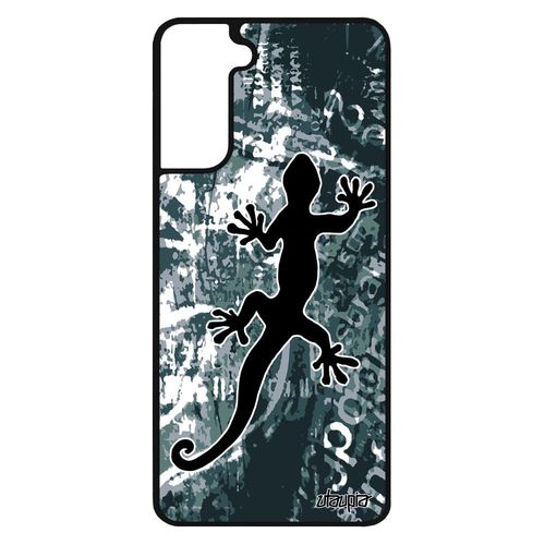 Coque Pour Samsung Galaxy S21 En Silicone Salamandre Journal Homme Inscription Motif Reptile Personnalisé Animal Gris Garçon Lezard
