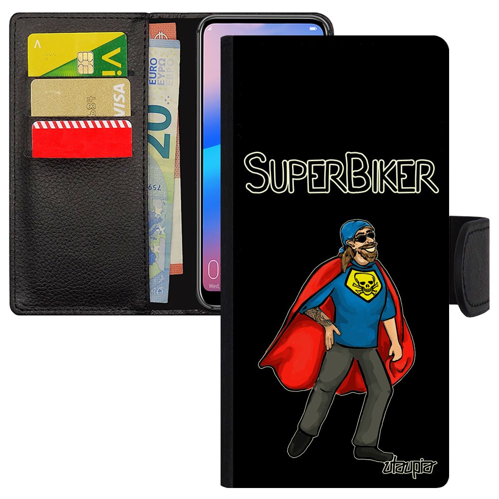 Coque Super Biker Motard 1s Cuir Cadeau D Anniversaire Portable Pu Humour Heros Personnalise Humoristique Noir Samsung Galaxy Rakuten