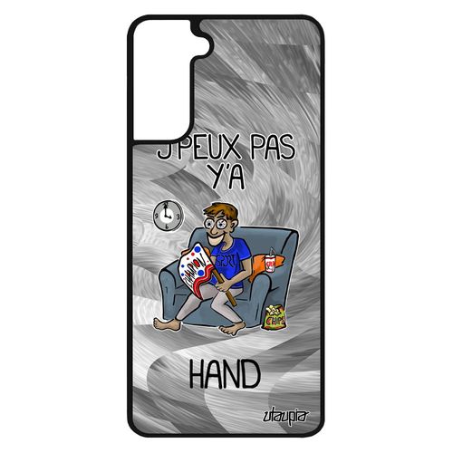 Coque Silicone J'peux Pas Y'a Hand Samsung Galaxy S21 Humour Jpeux Gris Texte Portable Cover Humoristique Je Bande Dessinée Antichoc