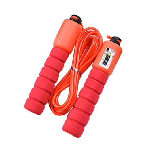 Corde À Sauter Réglable Avec Compteur Rouge