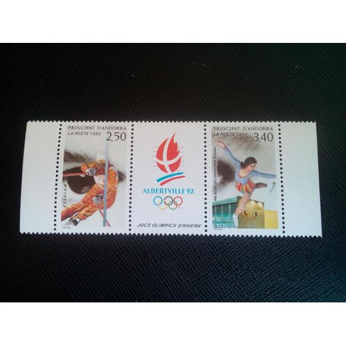 Timbre Andorre Yt 414 A Jeux Olympiques D'hiver 1992, Albertville 1992 ( 0020405 )