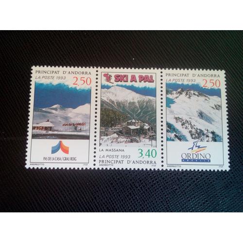 Timbre Andorre Yt 429 A Stations De Ski Andorranes 1993 ( 0020405 )