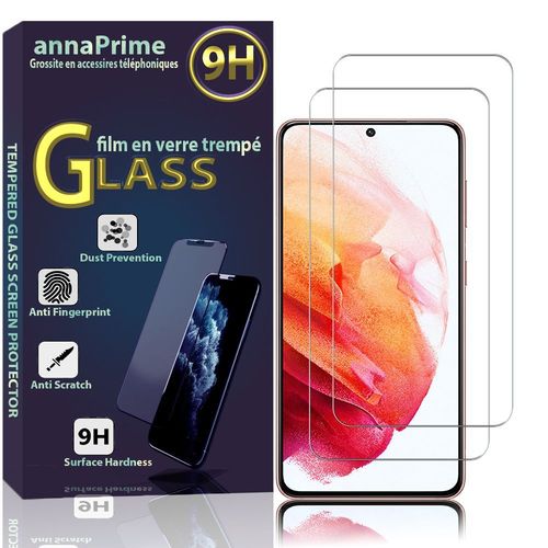 Lot / Pack De 2 Films Verre Trempé Pour Samsung Galaxy S21 5g 6.2" Protection D'écran