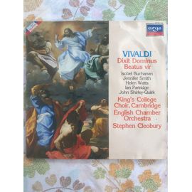 33 Tours - Vivaldi - Dixit Dominus Beatus Vir - English Chamber Orchestra Stephen Cleobury ; Buchanan, Smith, Watts, Partridge, Shirley-Quirk - Argo
