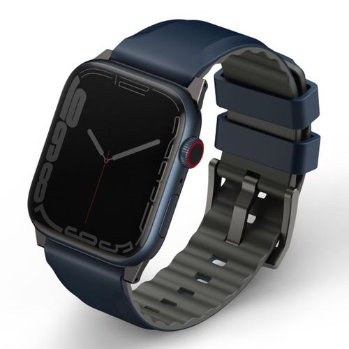 Uniq Bracelet Linus En Silicone Airosoft¿ Watch 1-9 / Se / Ultra (2) 42/44/45/49 Mm Bleu Nautique