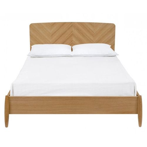Paris Prix - Lit Design En Bois "Bonegin" 140x200cm Chêne
