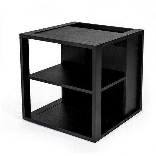 Paris Prix - Table D'appoint Design "Cuben" 50cm Noir