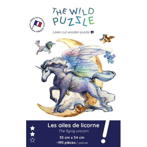 Puzzle En Bois - Les Ailes De Licorne - 195 Pièces