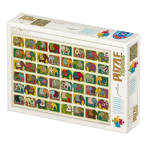 David Katai Eszter : Pattern Elephants - Puzzle 1000 Pièces