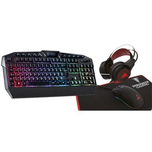 Pack Gaming 4 en 1 - Clavier -Souris-Tapis- Casque THOR GX804 COMBO