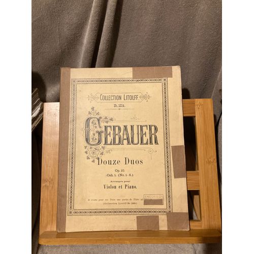 Gebauer 12 Duos Pour Violon Et Piano Opus 10 Cahier 1 (N°1-6) Partition Litolff