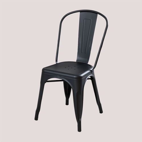 Pack De 4 Chaises De Salle À Manger Empilables Mates Lix Noir