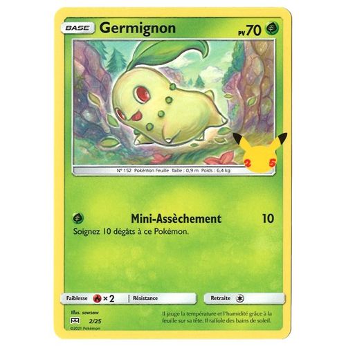 Carte Pokemon - Germignon 2/25 - Promo Mcdo 2021 Fr