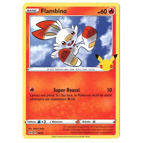 Carte Pokemon - Flambino 16/25 - Promo Mcdo 2021 Fr